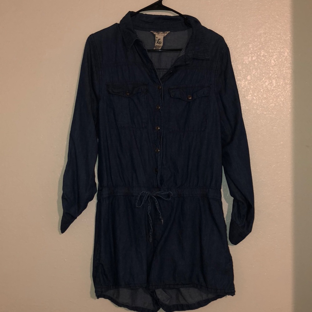 Dark jean romper